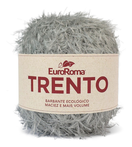 Barbante Euroroma Linha Trento 200g 101m Cores Tricô Crochê Cor Cinza - 0270