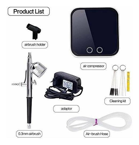 Kit Aerografo Multiuso Compresor Mini Aire Portatil Para