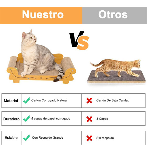 Rascador Para Gato De Cartón, Cama Rascador Gatito Con Bola