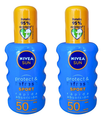 Set 2 Pz Protector Solar Nivea Sun Protect & Refresh Fps 50