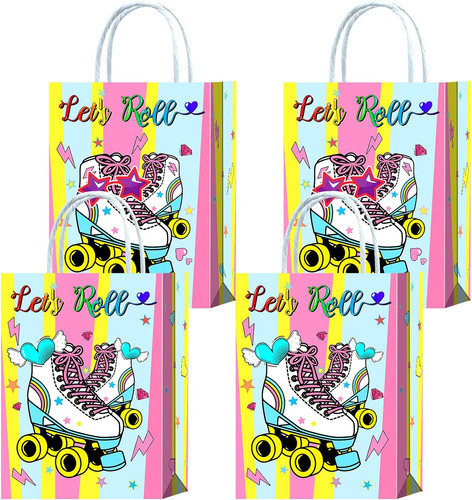 16 Bolsas De Regalos De Fiesta De Patinaje Sobre Ruedas Para