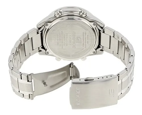 Casio Edifice Efv C100d 1bv Acero Telememo Alarma Original