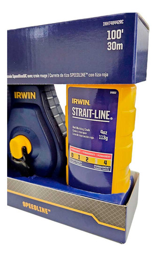 Giz De Linha Marcação Kit 30m Vermelho Iwht48442rc - Irwin Cor Azul