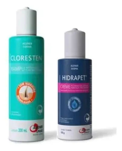 comprar Cloresten Shampoo 200ml + Hidrapet Creme 100g