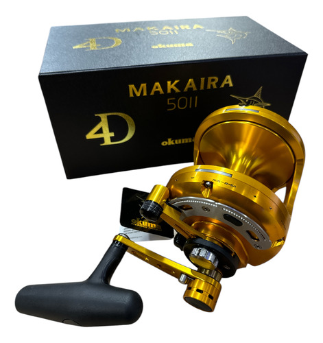 Carretilha Oceânica Pesada Metal Okuma Makaira 50 Il 2 Speed