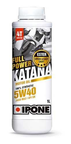 Aceite Ipone 5w40 Katana Sintético 100% Full Power Ryd