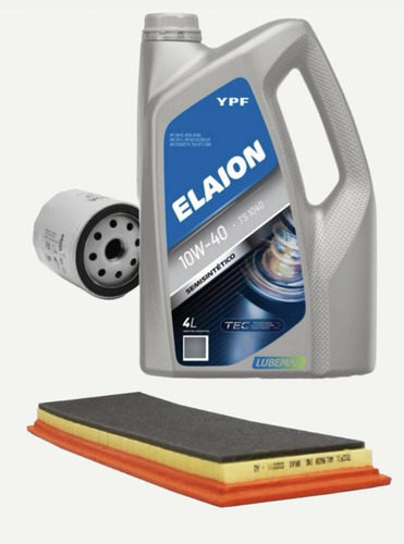 Aceite Ypf Elaion F30 10w40 + Kit Filtros Ford Ka 1.0 - 1.2 