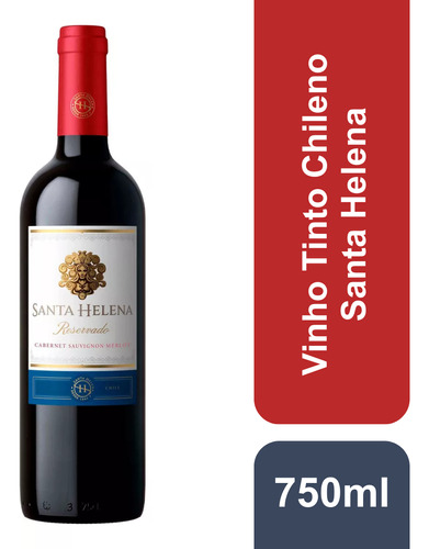 Santa Helena vinho tinto chileno reservado Cabernet Merlot 750ml 