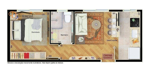 Imagem 2 de 3 de Apartamento À Venda, 23 M² Por R$ 218.200,00 - São Francisco - Curitiba/pr - Ap2177