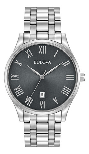 Relógio Masculino Bulova Classic Aço Prata 96b261