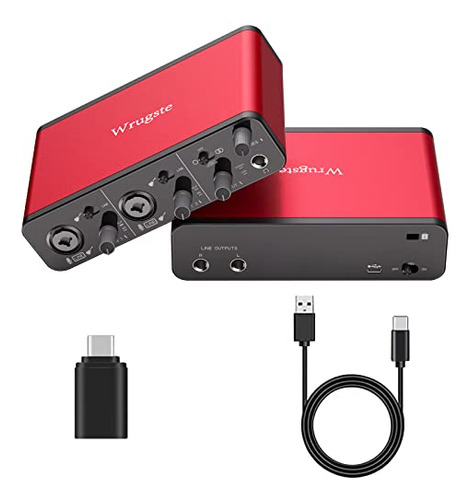 Interfaz De Audio Usb Más Robusta +48 V Phantom Power 24 Bit