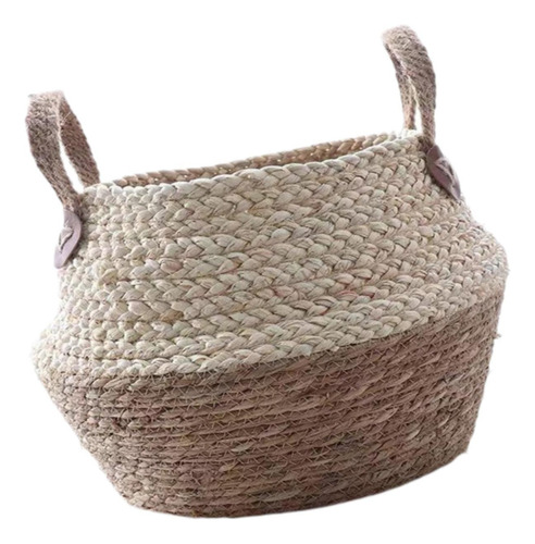 Cesta Tejida Con Forma De Maceta, Cesta Decorativa Para M