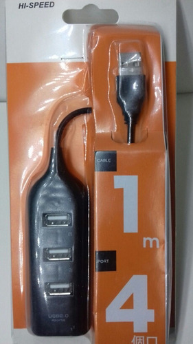 Multiplicador Usb. 4 Puertos 1 Metro Cable. Camara. Impresor
