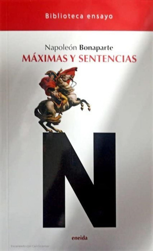 Libro Maximas Y Sentencias De Napoleon - Bonaparte, Napoleon