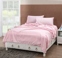 Comprar Sábanas Queen Size Ultra Suaves Premium. Blancos Azteca. Color Rosa Diseño de la tela Rayas