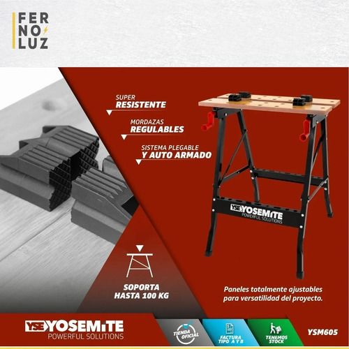 Imagen 5 de 10 de Banco De Trabajo Plegable Carpintero Profesional Yosemite