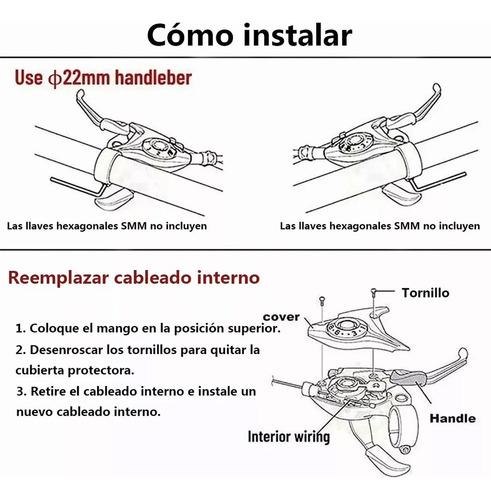 Palancas De Freno Y Cambio Tipo Aluminio 3x7 De 21 Velocidad