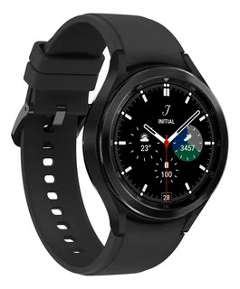 Samsung Galaxy Watch4 Classic (Bluetooth) 1.4" caja 46mm de acero inoxidable black, malla black de fluoroelastómero y bisel black de acero inoxidable SM-R890