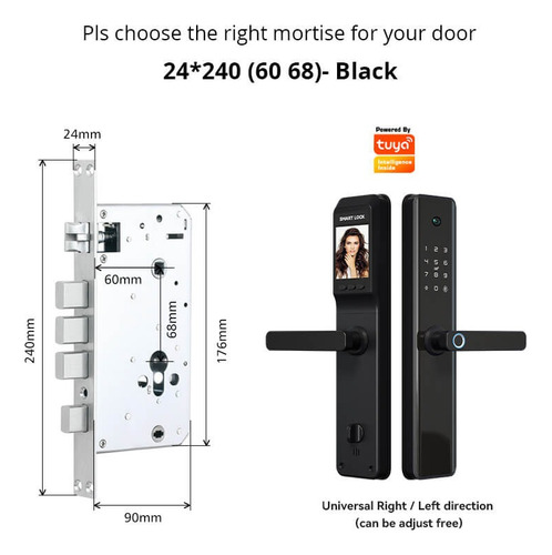 Cerradura Inteligente C/ Camara Huella Smartlife Tuya