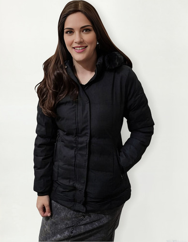 Campera Inflada Mujer Piel Abrigada Impermeable Importada