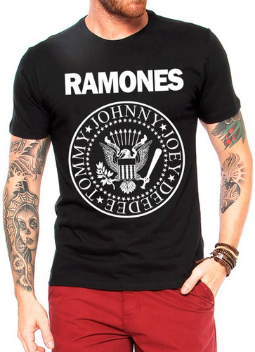 Camiseta Banda Ramones Camisa Punk Rock Anos 80-100% Algodão