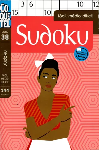 Kit 10 Revistas Livros Sudoku Coquetel Facil Medio E Dificil