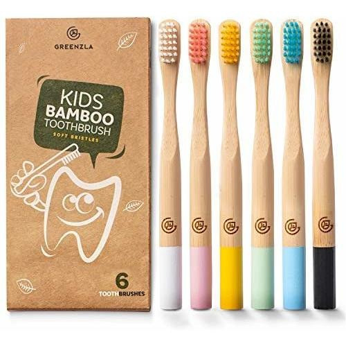 Cepillos De Dientes De Bambú Para Niños (paquete De 6)