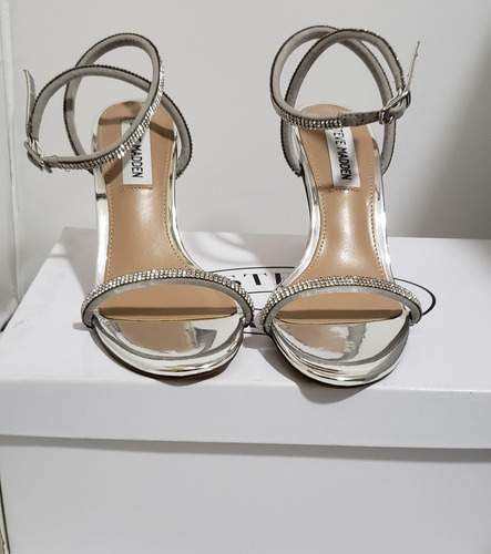 Zapatos Zapatillas Tacones Steve Madden Jelina Color Plata