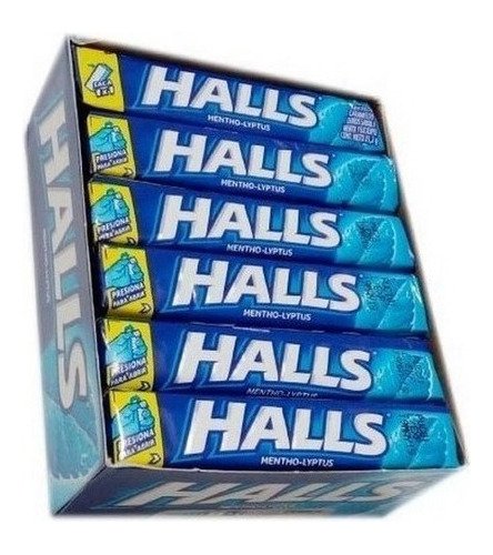 Caramelo Halls Mentol Lyptus Caja, 12 Unidades