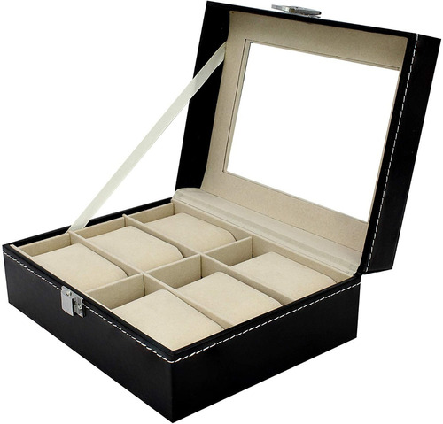 Caja Organizador De 6 Relojes Lujosa Rolex Cartier  Tissot