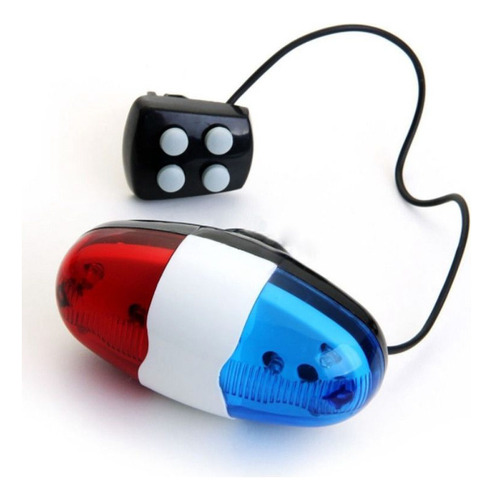 Timbre De Bicicleta, 6 Led, 4 Tonos, Bocina, Luz Led, Sirena