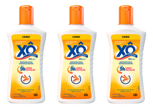 Kit 3 Repelente Xô Inseto LOÇÃO com 200mL