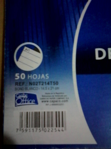 Block De Notas Espiral Tipo Esquela Caribe 50 Hojas 6 X $ 8