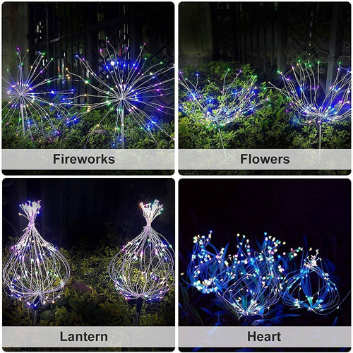 Paquete De 4 Luces De Lámpara De Fuegos Artificiales De Alam