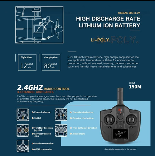 Avión Rc Wltoys A250 2,4g 4ch 6g/3d