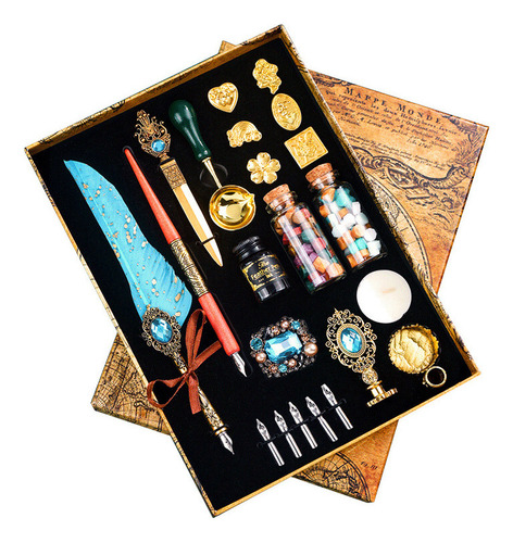 Set De 22 Plumas Estilográficas Vintage Con Forma De Pluma