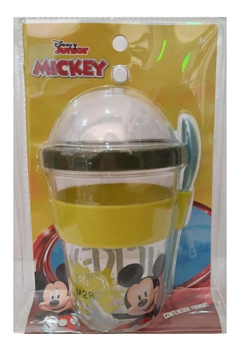 Vaso Para Yogurt Cereal Keep Minnie, Mickey Spiderman Frozen