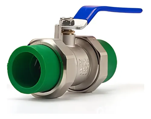 Llave De Paso Esférica Doble Unión De Termofusión De 20 Mm