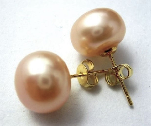Imagem 4 de 6 de Colar E Brinco De Pérolas Rosas Genuínas D1016 +caixa Veludo
