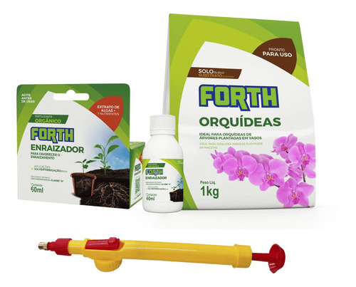 Enraizador E Substrato Orquídea Epífitas + Pulverizador