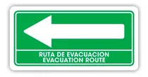 Comprar Señalamiento Ruta De Evacuación Izquierda Esp\u002Fing 30x45