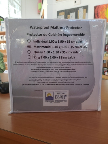 Protector De Colchón Impermeable Importado Qeen Size