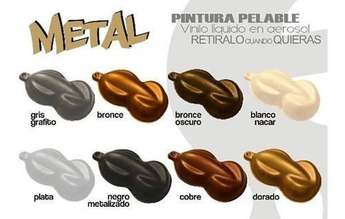 Imagen 5 de 7 de Stretch | Dorado Metalizado X2 | Pintura Removible | Metal