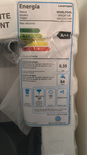 Lavarropas Whirlpool Inverter - Blanco Blanco