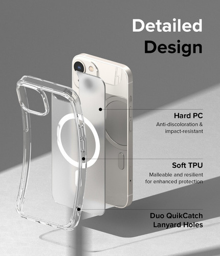 Funda Ringke Fusion Magnetic Para iPhone 14 De 6.1 Impacto Color Clear Matte (transparente Matte) iPhone 14 6.1