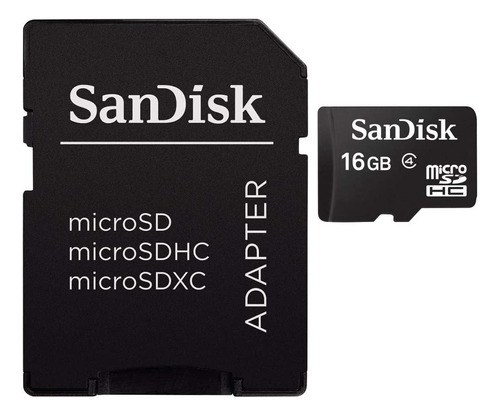 Tarjeta De Memoria Sandisk Micro Sdhc De 16gb + Adaptador...