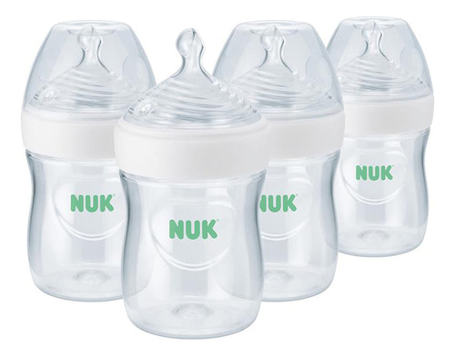 Biberón Nuk Simply Natural Con Safetemp, 5 Oz, 4 Unidades