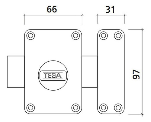 Cerrojo Tesa De Aplicar 2110t64e | Abelenda Hnos.