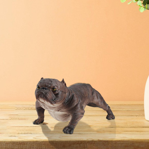 Dog Statue Figurine Desktop Decoration Dining Room Brown