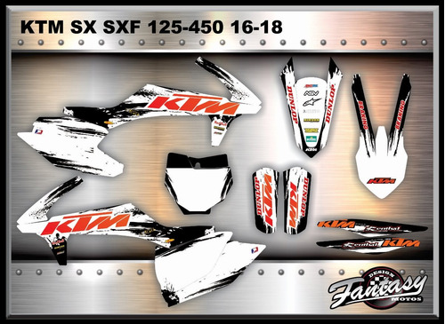 Calcos Ktm Sxf 450-250-125 2016 _2018 Splash